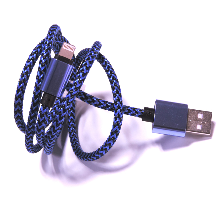 Alloy metal shell Nylon Braided USB cable WK-NY8PM801-2